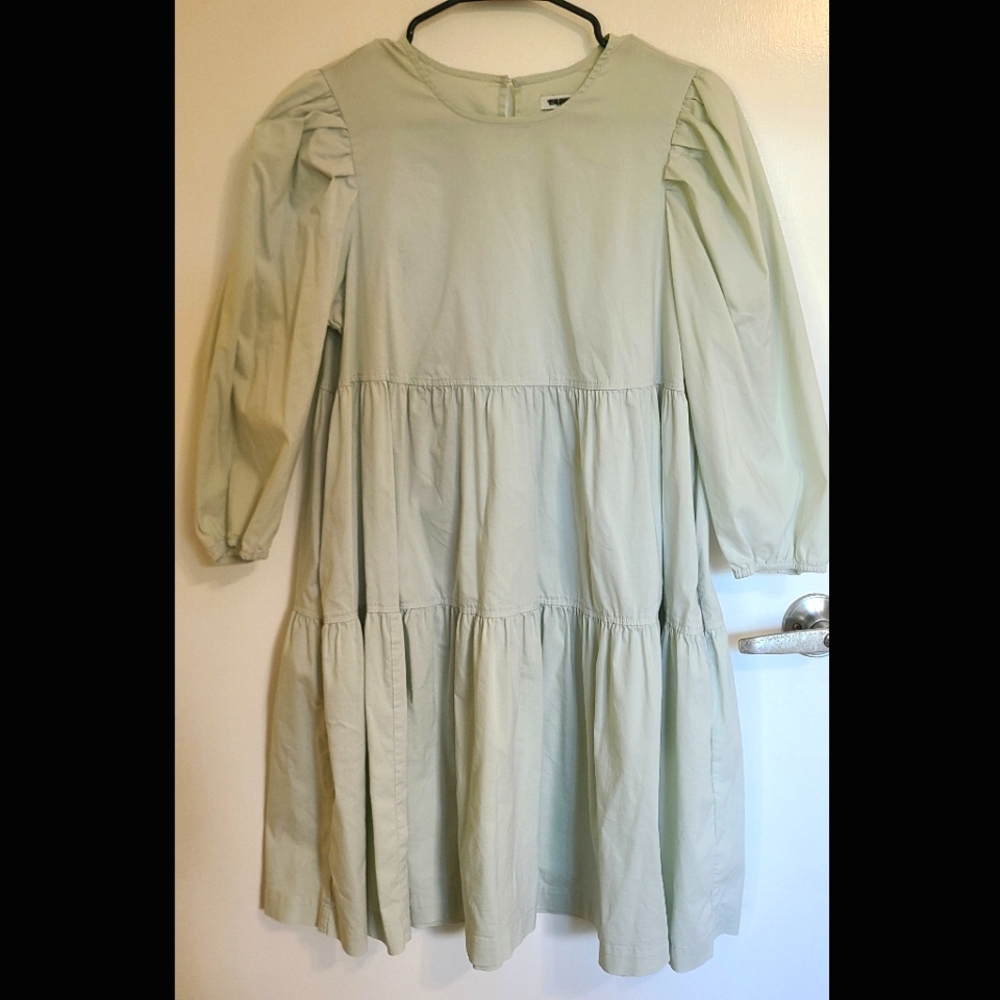 Express Sage Green Long Sleeve Dress
